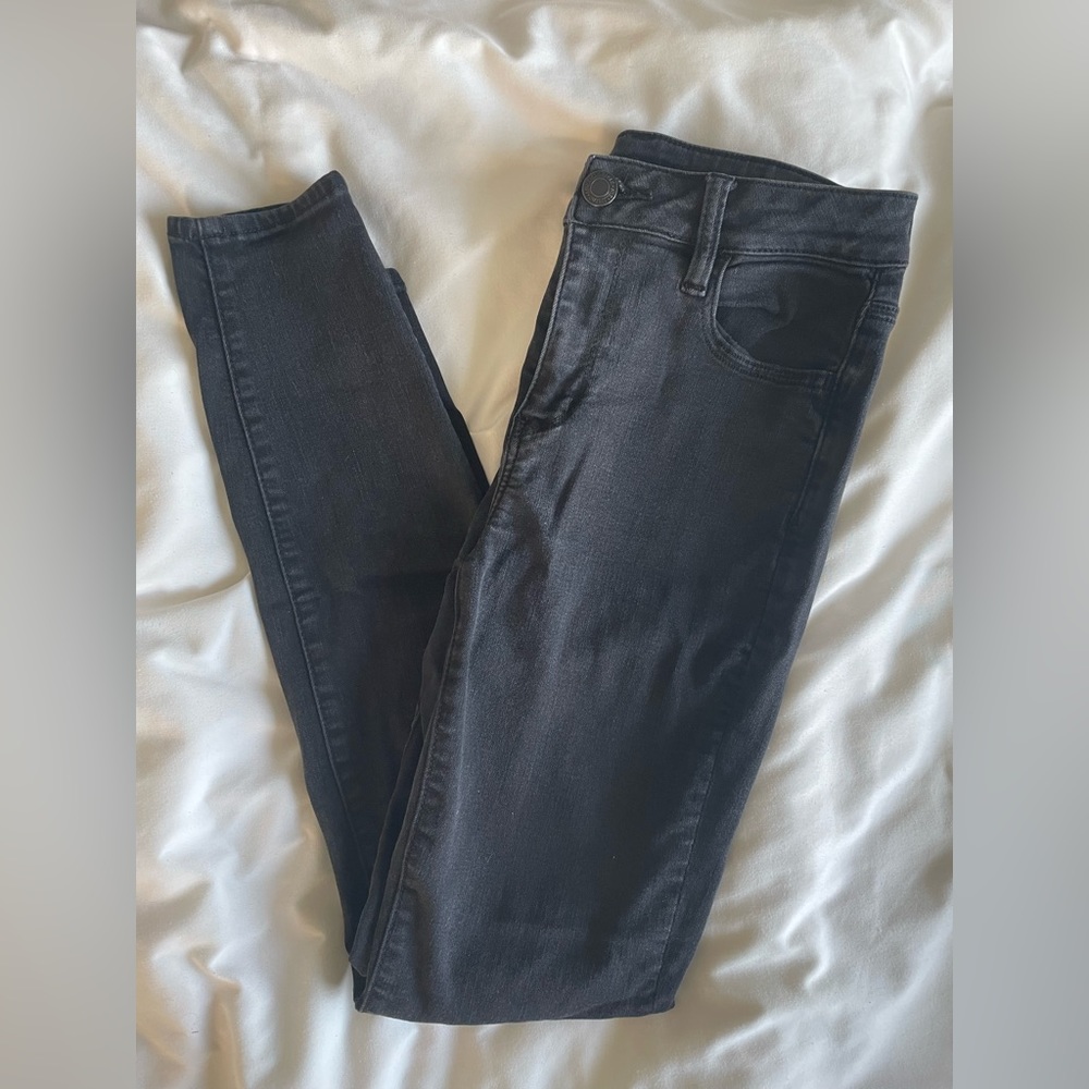 Women’s American Eagle NE(X)T Level High Wasted Jegging, Size 8 Regular, Black